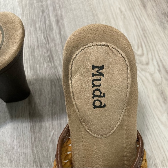 ☀️Mudd|chunky wooden heel with woven strap - Picture 6 of 7
